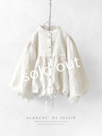MARCHE' DE SOEUR／大きなバルーン袖のブラウス・ミルク