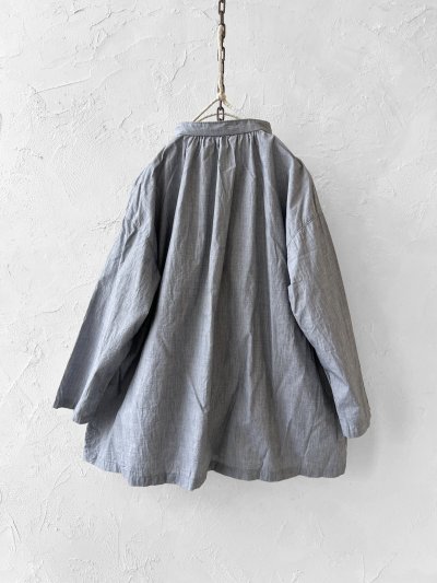 画像2: seasew.／202 スキッパーブラウス・杢ブラック