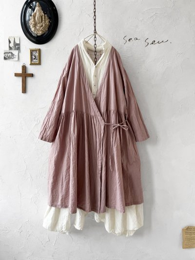 画像1: seasew.／106 カシュクールワンピース・ピンク