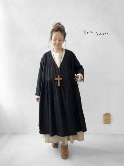 画像7: seasew.／106 カシュクールワンピース・ブラック