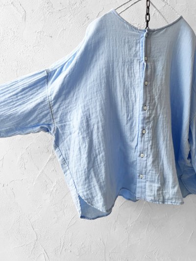 画像6: seasew.／301 ダブルガーゼブラウス・サックス