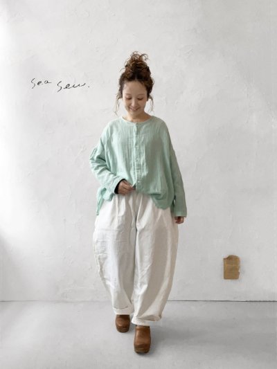 画像10: seasew.／301 ダブルガーゼブラウス・オフ