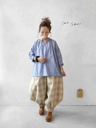 画像8: seasew.／202 スキッパーブラウス・杢ブラック