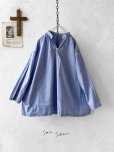 画像2: seasew.／202 スキッパーブラウス・ブルー (2)
