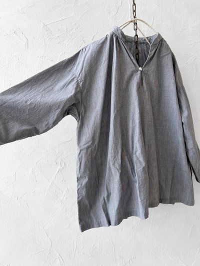 画像6: seasew.／202 スキッパーブラウス・杢ブラック