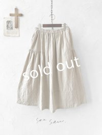 seasew.／702 ランダムギャザースカート・生成り