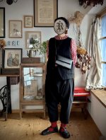 画像10: MARCHE' DE SOEUR／タックフリルカラーブラウス・赤ギンガム (10)