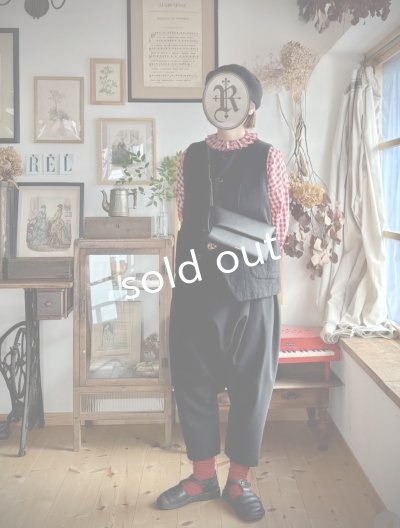 画像10: MARCHE' DE SOEUR／タックフリルカラーブラウス・赤ギンガム