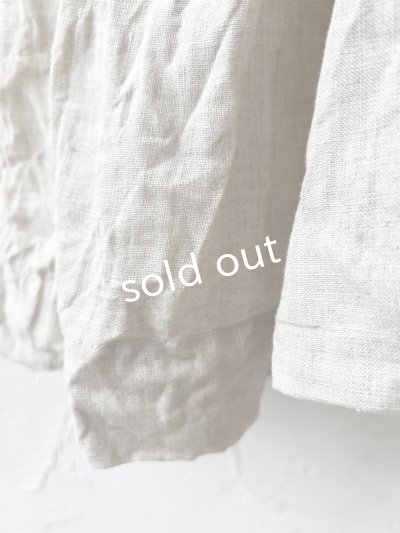 画像7: MARCHE' DE SOEUR／オランダリネン ギャザーワンピース・生成り