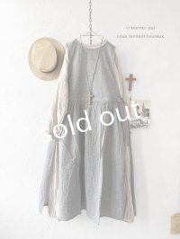 nous rendent heureux／エプロンワンピース・シャンブレー