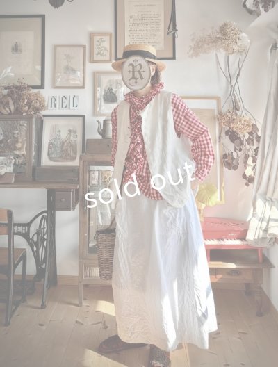 画像12: MARCHE' DE SOEUR／フローフリルブラウス・赤ギンガム