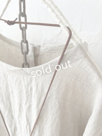 画像3: MARCHE' DE SOEUR／オランダリネン ギャザーワンピース・生成り