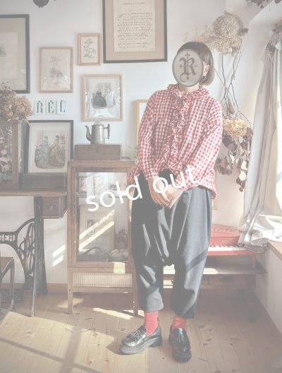 画像11: MARCHE' DE SOEUR／フローフリルブラウス・赤ギンガム