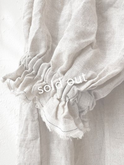 画像4: MARCHE' DE SOEUR／オランダリネン ラッフルギャザーワンピース・生成り