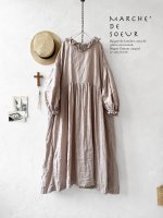 画像1: MARCHE' DE SOEUR／ラッフルギャザーワンピース・ピンクベージュ (1)
