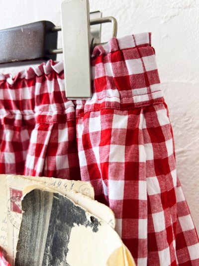 画像3: MARCHE' DE SOEUR／ポケットスカート・赤ギンガム