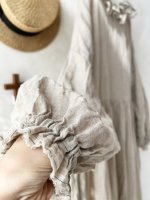 画像6: MARCHE' DE SOEUR／オランダリネン ラッフルギャザーワンピース・生成り (6)