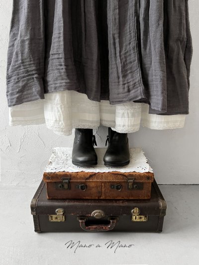 画像6: manoamano /レース&ピンタックペチパンツ・生成り