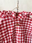 画像8: MARCHE' DE SOEUR／フローフリルブラウス・赤ギンガム (8)