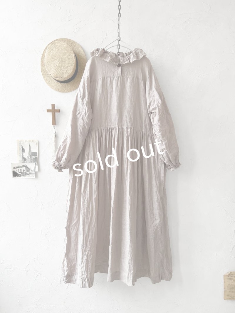 画像10: MARCHE' DE SOEUR／ラッフルギャザーワンピース・ピンクベージュ (10)