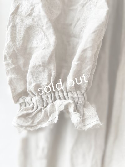 画像4: MARCHE' DE SOEUR／オランダリネン ギャザーワンピース・生成り