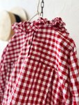 画像9: MARCHE' DE SOEUR／フローフリルブラウス・赤ギンガム (9)