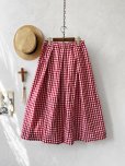 画像7: MARCHE' DE SOEUR／ポケットスカート・赤ギンガム (7)