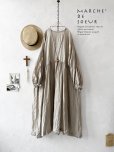 画像1: MARCHE' DE SOEUR／オランダリネン ギャザーワンピース・生成り (1)