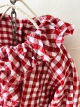 画像3: MARCHE' DE SOEUR／フローフリルブラウス・赤ギンガム (3)