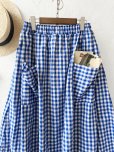画像2: MARCHE' DE SOEUR／ポケットスカート・青ギンガム (2)
