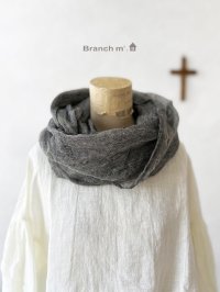 Branch m'／リネンガーゼスヌード・ブラック