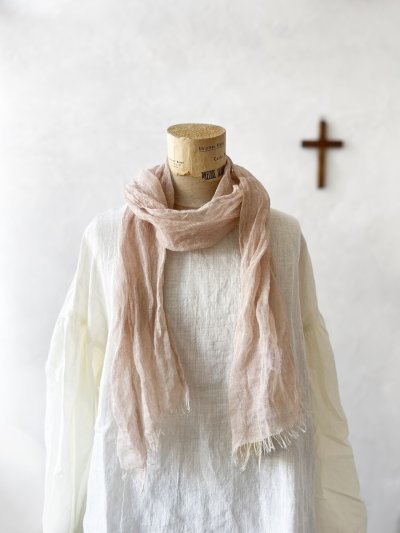 画像5: Branch m'／リネンガーゼストール・ライトピンク