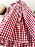 画像5: MARCHE' DE SOEUR／タックフリルカラーブラウス・赤ギンガム (5)