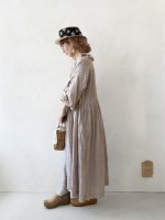 画像13: MARCHE' DE SOEUR／オランダリネン ラッフルギャザーワンピース・生成り (13)