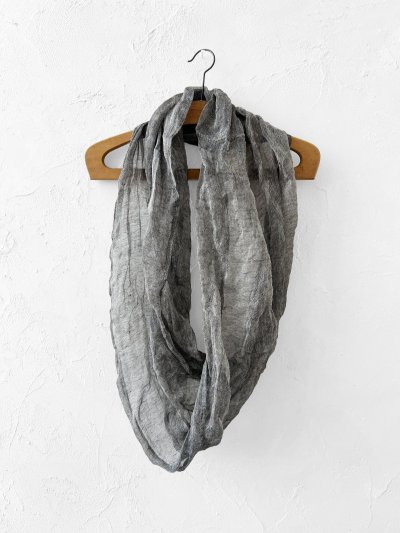 画像4: Branch m'／リネンガーゼスヌード・ブラック