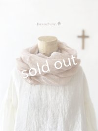 Branch m'／リネンガーゼスヌード・ライトピンク