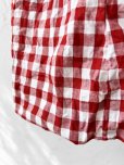 画像7: MARCHE' DE SOEUR／スキッパーギャザーワンピース・赤ギンガム (7)