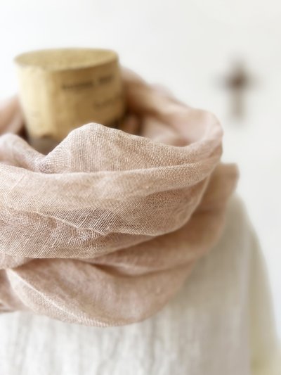 画像2: Branch m'／リネンガーゼスヌード・ライトピンク