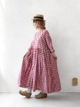 画像12: MARCHE' DE SOEUR／スキッパーギャザーワンピース・赤ギンガム (12)