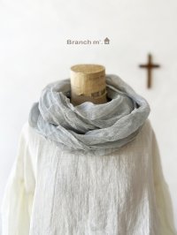 Branch m'／リネンガーゼスヌード・ライトブルー