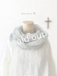 Branch m'／リネンガーゼスヌード・ライトブルー