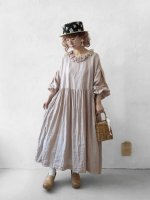 画像11: MARCHE' DE SOEUR／ラッフルギャザーワンピース・ピンクベージュ (11)