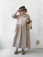 画像12: MARCHE' DE SOEUR／ラッフルギャザーワンピース・ピンクベージュ (12)