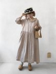 画像12: MARCHE' DE SOEUR／オランダリネン ラッフルギャザーワンピース・生成り (12)