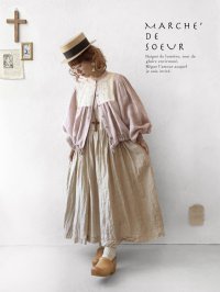 MARCHE' DE SOEUR／大きなバルーン袖のブラウス・くすみピンク