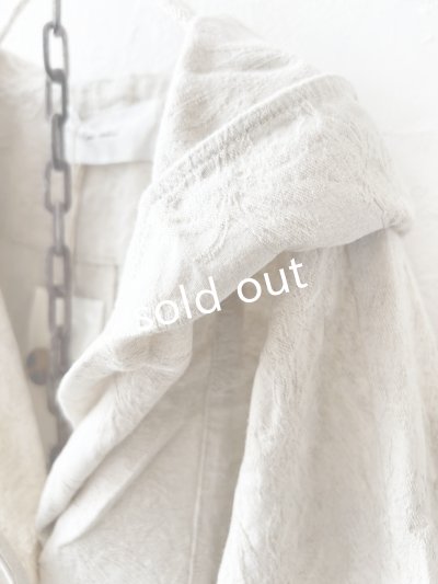 画像2: Crea delice／ジャガードフードジャケット・ベージュ