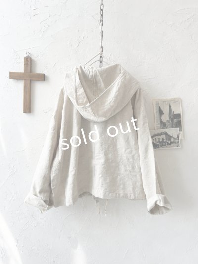 画像8: Crea delice／ジャガードフードジャケット・ベージュ