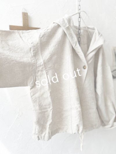 画像6: Crea delice／ジャガードフードジャケット・ベージュ