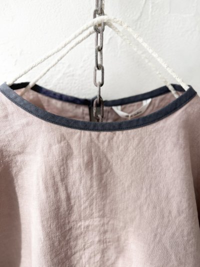 画像2: Crea delice／パイピングりぼんブラウス・アッシュピンク