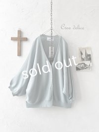 Crea delice／ドルマン袖のカーディガン・ライトブルー